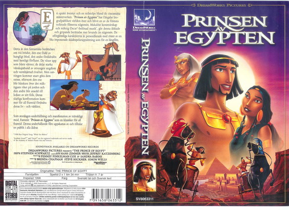 PRINSEN AV EGYPTEN (VHS)
